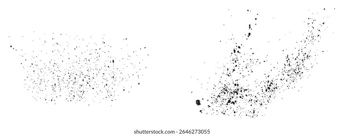 Realistic black grunge texture splatter bleeding background design