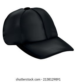 Realistic black hat, unisex hat
