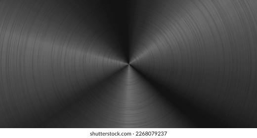 Realistic black metal texture with scratches. Brushed steel or aluminium plate. Old grunge polished metal surface. Vector illustration