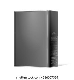 Realistic Black Package Box. For Software, electronic device and other products. Vector illustration.