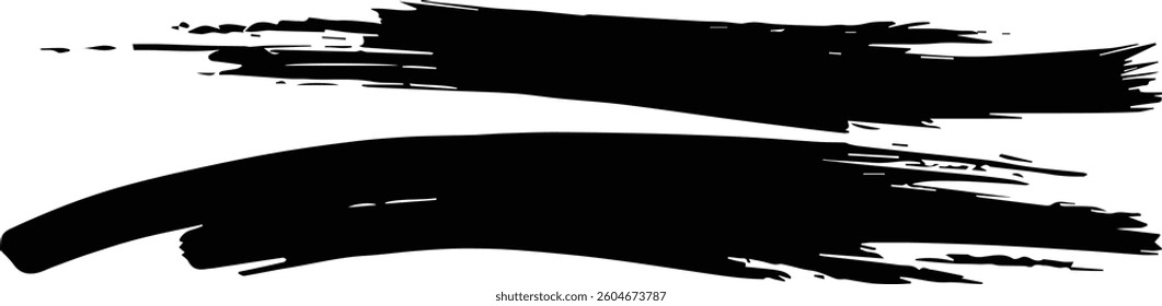 Realistic Black Paint Brush Stroke - Perfect for Design, Branding, and Prints