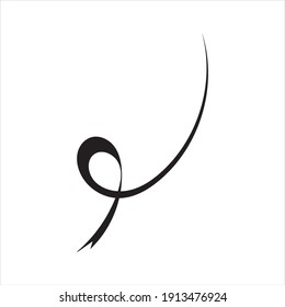 Realistic black ribbon, death symbol . Vector illustration