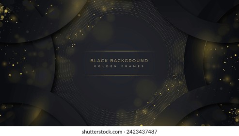 Realistic black shimmer background vector design in eps 10