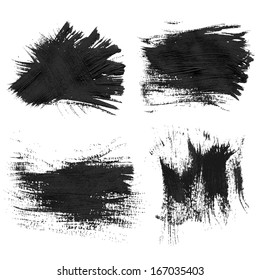 Realistic black texture strokes 3