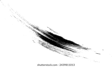 Realistic black texture strokes. Monochrome texture. Paintbrush grunge background, grunge background, Weathered brushed backdrop. Urban brush wall template,b.eps8