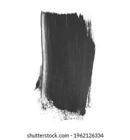 Realistic black vector brushes for art design. Abstract black lines brush strokes on white background.