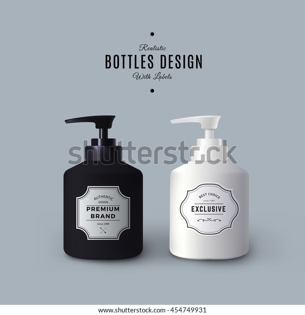Download Realistic Black White Liquid Soap Dispensers Stock Vector Royalty Free 454749931