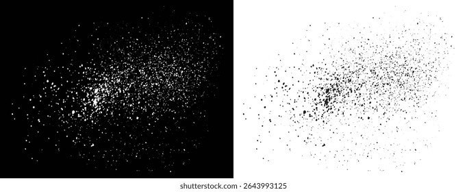 Realistic black and white paint ink vector grunge texture splatter bloody background design