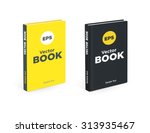 Realistic black and yellow books on the white background. Realistic book mockups.