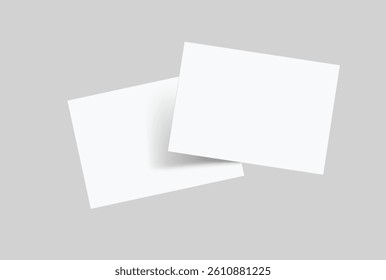 Realistic blank A4 format paper flyer mockup with shadow isolated. Sheet design template for presentation poster, newspaper, flyer, brochure, flier, business card, card, postcard, letter or invitation