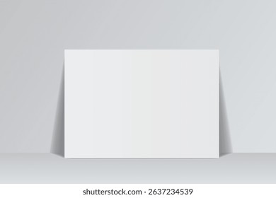 Realistic blank A4 format paper flyer mockup with shadow isolated. Sheet design template for presentation poster, newspaper, flyer, brochure, flier, business card, card, postcard, letter or invitation