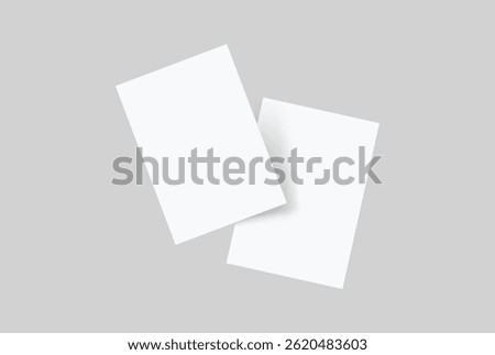 Realistic blank A4 format paper flyer mockup with shadow isolated. Sheet design template for presentation poster, newspaper, flyer, brochure, flier, business card, card, postcard, letter or invitation