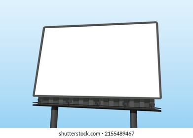REALISTIC BLANK BILLBOARD VECTOR ILLUSTRATION