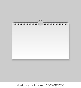 Realistic blank calendar mock up