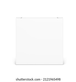 Realistic blank cardboard packaging box mockup. Vector illustration isolated on white background. Can be use for food, medicine, cosmetic and other. Perfect for final pack shot. EPS10.	