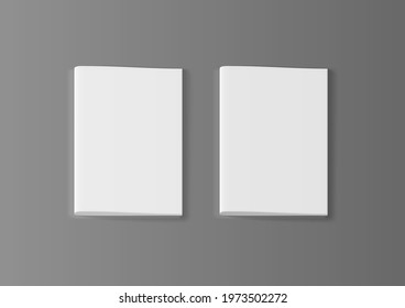 Realistic Blank Clear A4 Bifold Paper Brochure. EPS10 Vector