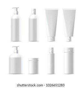 Realistic Blank Cosmetic Packaging
