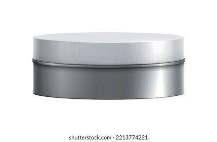 Realistic blank cream jar packaging mockup on white background vector illustration