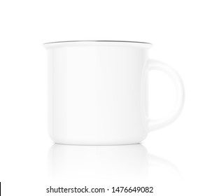 Realistic blank cup mockup isolated on white background. Vector illustration. Can be use for your design. EPS10.