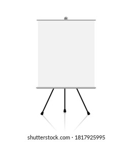Realistic blank, empty flip chart mockup design template