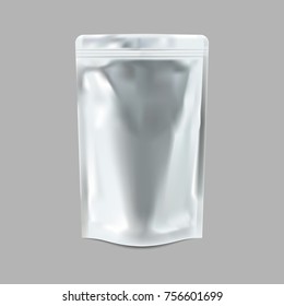 Realistic blank food packaging