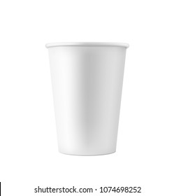 Realistic blank mock up paper cup. Coffee to go, take out mug. Vector illustration isolated and can be use for any backgrounds. EPS10.