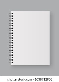 Realistic blank notebook - stock vector.