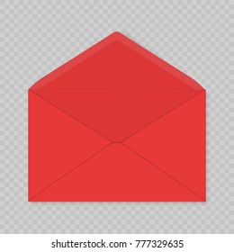 realistic blank open envelopes mockup