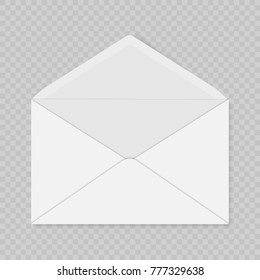 realistic blank open envelopes mockup