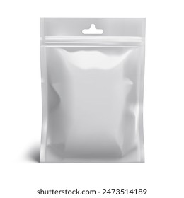 Realistic Blank Package Sachet Pouch Pack. EPS10 Vector