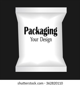 Realistic blank package for Sneak on Black Background. Template For Your Design. Vector Illustration EPS 10