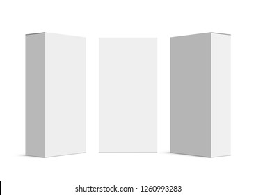 Realistic Blank Packet Carton Product Pack. EPS10 Vector