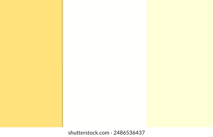 Realistic blank paper sheet with shadow on yellow background. blank page book illustration. paper color template. Notebook or book page. vector design template or mockup. yellow backdrop

