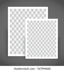 Realistic Blank Photo Frame brochure mockup cover template.