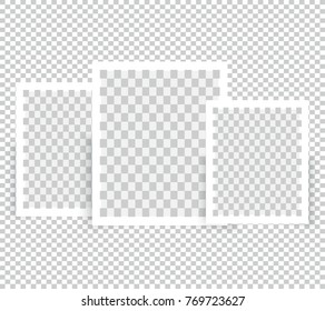 Realistic Blank Photo Frame brochure mockup cover template.