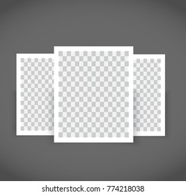 Realistic Blank Photo Frame brochure mockup cover template