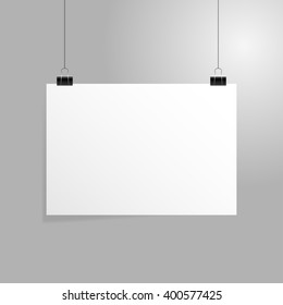 Realistic blank spiral notepad. Isolated  on gray background
