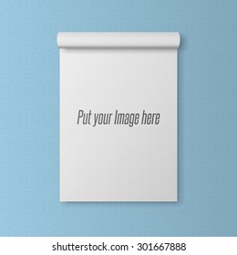 Realistic blank Template of open Notepad with bend Page