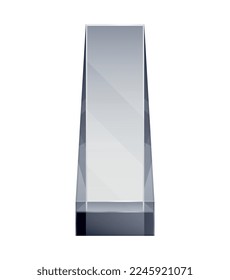 Ilustración del vector de trofeo transparente en blanco realista