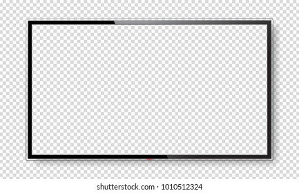 Realistic Blank TV Screen With Place For Your Design. Vector Illustration