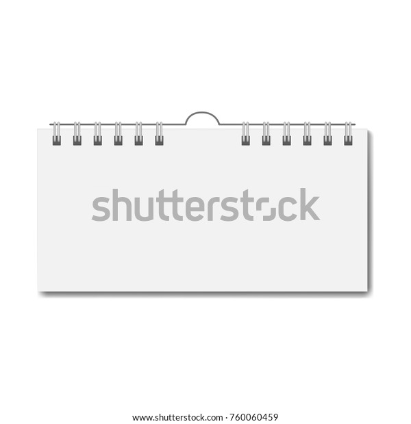 Realistic Blank Vector Rectangular Calendar On: vector de stock (libre ...