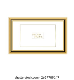 Realistic blank wooden picture frames collection. Modern poster mockup for artwork, photography, or advertising. Perfect for art galleries, interior decor, and branding. Vector illustration