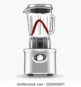 Realistic Blender, Mixer Vector. Home stuff. Illustration Vector Cartoon Drawing