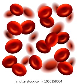 Realistic blood cells background. Vector illustration