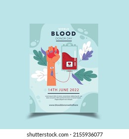 Realistic Blood Donor Flyer Template