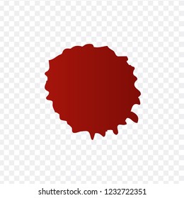 Realistic blood splatters and blood drops vector set. Splash red ink. vector illustration isolated on transparent background.