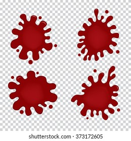 Realistic blood splatters set