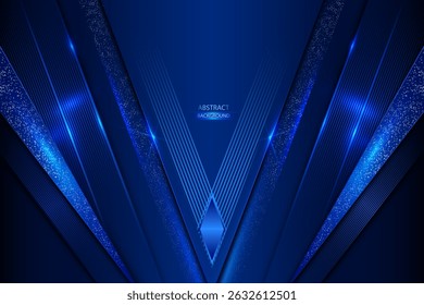 Realistic Blue Abstract Background Design With Metalic Shiny Lines Template Vector. Green Abstract Background Vector Illustration.