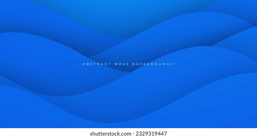 Realistic blue abstract wave background. Geometric design for banner, cover, flyer, brochure, poster design, business presentation and website. Eps10 vector