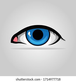 Realistic blue eye vector art